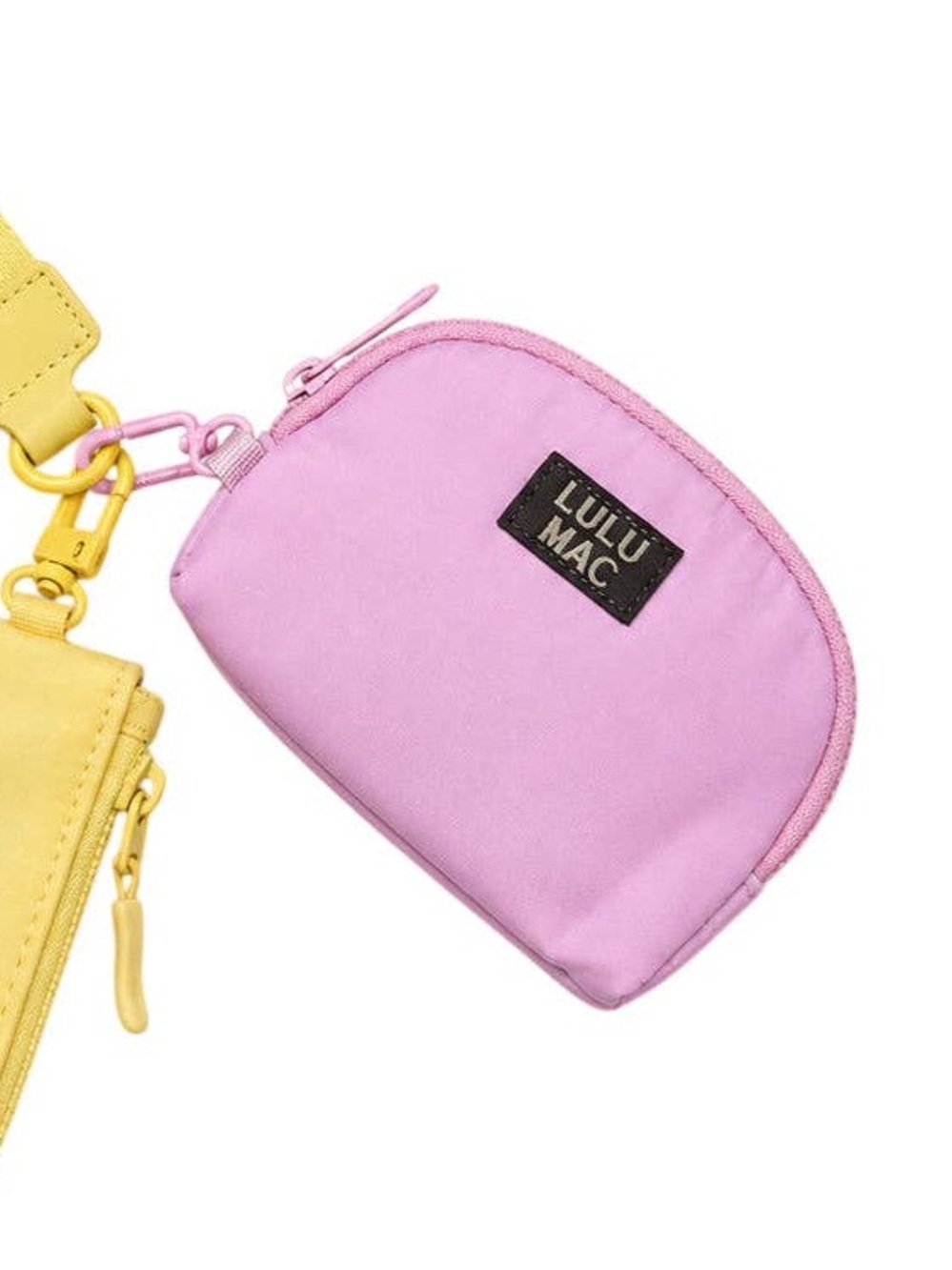Lulu Mac Butter And Light Pink Lulu Mac Double Pouch Wristlet Pouch - Picture 2 of 3